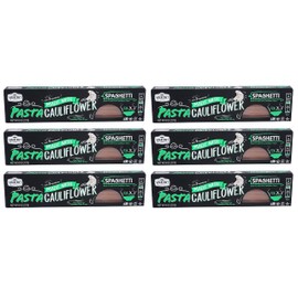 Veggiecraft Farms Cauliflower Spaghetti Pasta | 14g Protein, Gluten-Free, Non-GMO | Healthy Plant Based Veggie Pasta Made With Cauliflower, Pea, Lentil Flour | Fiber, Iron, Potassium | 6 Pack