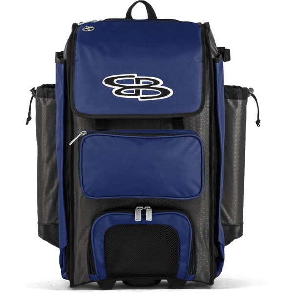 Boombah Catchers Superpack Hybrid Rolling Bat Bag - BM-9060C23 Charcoal/Royal