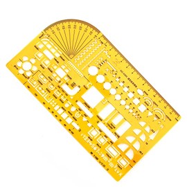 Utoolmart Drawing Template Ruler, Architecture Template, Architectural Design Drawing Ruler, Wide Range of Application(4355)