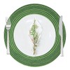 allydrew 15" Woven Round Placemats (Set of 6), Green