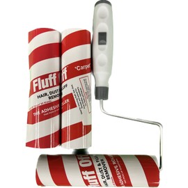 DUSTPIC 3 Giant 7 Inch Lint Roller Refills and 1 Handle 60 Spiral Sheets per Roll