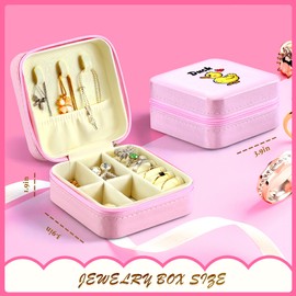 BJDAMAI Duck Jewelry Box, Duck Gifts For Teens Teenage Girls Kids Age 5 6 7 8 9 10 11 12, Duck Lovers Stuff Items Accessories Things Merchandise Decor, Travel Ring Earrings Necklace Organizer Holder!