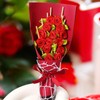 Minisland Red Rose Flower Cocktail Picks, 4.7 Inch Long Bamboo