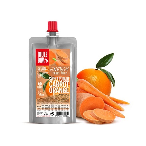 Unknown Pulpes de Fruits Bio 65g : Patate douce - Carrot - Orange (x10)