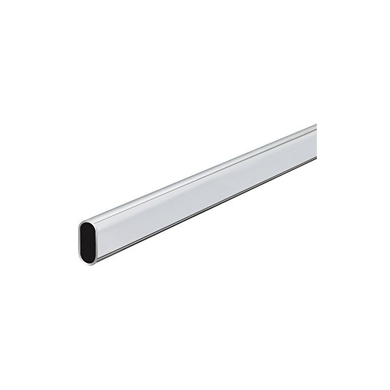 Wardrobe Rail Oval Clothes Rail 1000 mm with End Piece