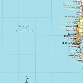 MapSherpa: Florida State Wall Map - Compact - 16 x 19 inch Poster - Front Lamination