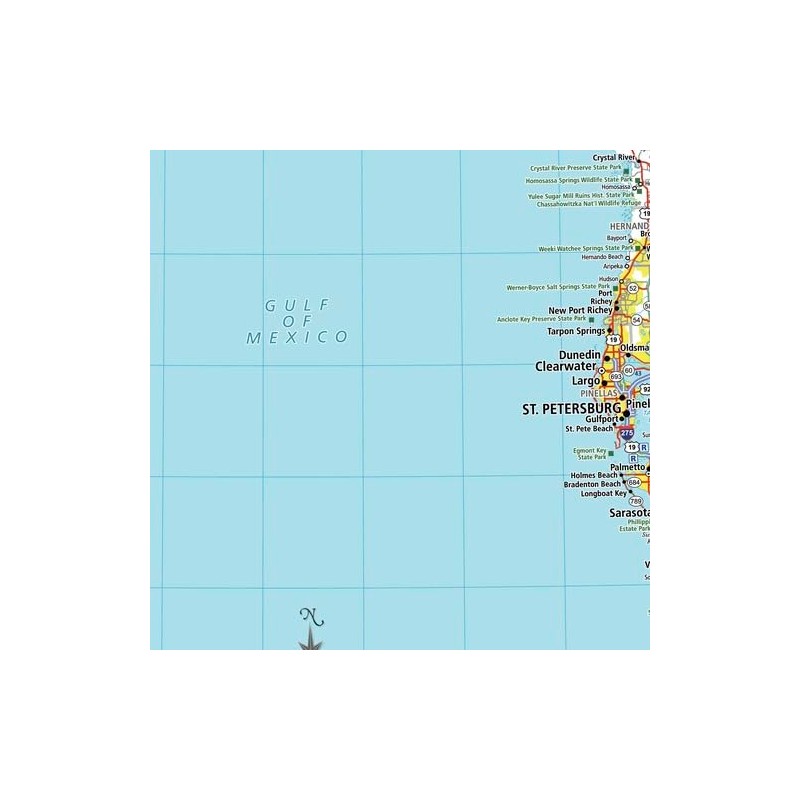 MapSherpa: Florida State Wall Map - Compact - 16 x