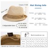 Fancet Packable Men Women Straw Fedora Panama Sun Summer Beach