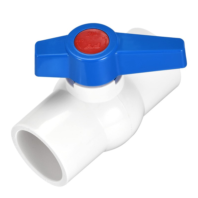 sourcing map Ball Valve, 40mm ID PVC Socket End Shut