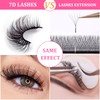 False Eyelashes, 10 Pairs, 7D False Eyelashes Set, Reusable Natural