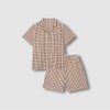 JAJU [JAJU] Women's Seersucker 5-part Pajama Set_Light Brown