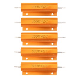 Cermant 5pcs 100W 4 Ohm luminum Case Wirewound Resistors Mounted Resistor Adapters Compatible with Ring Doorbell, Nest Hello Doorbell Etc