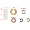 Yoursme AR2546 Pump Piston Kit Ceramic Plunger Repair Kit 18mm