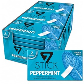 UNIQBITE Peppermint Sugar Free Chewing Gum, Natural Mint Gum Bulk, Sugarless Chicles for Fresh Breath, Aspartame Free, 24 Packs x 7 Pieces, 168 Count, 12.3 oz (348 g)