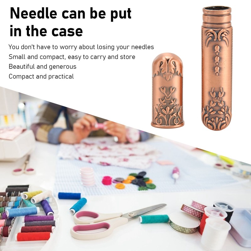 Sewing Needles Case Vintage Portable Metal Embroidery Needle Holder for