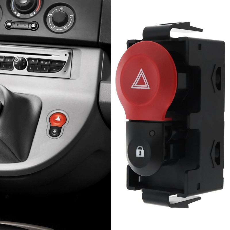 ECSiNG Car Hazard Warning Light Switch 6-pin 8200214896 8200483813 8200523299