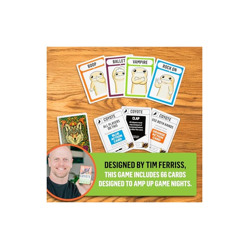 Exploding Kittens Coyote Created by Tim Ferriss | Perfect for