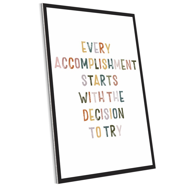 TracyArt Motivational Posters for Classroom, Every Accomplishment Starts With The