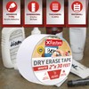 XFasten Dry Erase Tape White 2-Inch x 30-Feet Zero Smudging