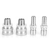 4pcs G1/2in Thread Stainless Steel Quick Connector Adapter Fitting for