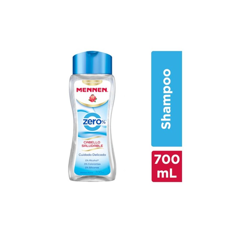 Mennen Shampoo Cabello Saludable Zero 700 ml. Fórmula Suave sin