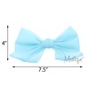 Chiffon 7 inch Hair Bow-Aqua
