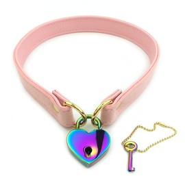 Succuba Padlock Choker Collar Necklace Lolita Collar Cat Kitty Velvet Necklace with Lock and Key (M, 16)