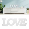 Wood Love Sign White One Piece Design Exquisite Beautiful Wooden