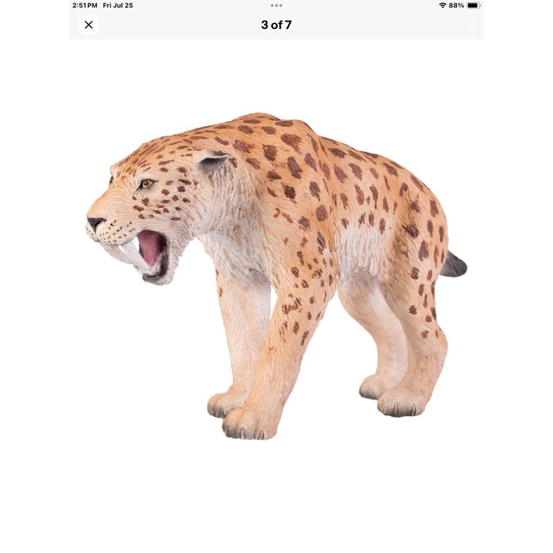 Mojo Smilodon, Sabre Tooth model figure toy Jurassic prehistoric figurine