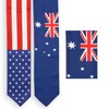 USA And Australia Flag Graduation Stole, Satin Embroidery Graduation Sash