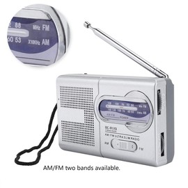 Garsent Mini Pocket AM/FM Radio Speaker with Large Speaker, Multi-function Digital Radio for Indoor, Outdoor