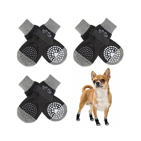 SCENEREAL Double Side Anti-Slip Dog Socks, Non Slip Dogs Sock