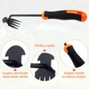 MENGLIHUALUO Weed Puller Tool 2 pcs 4 Tine Stainless Steel