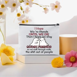 Angel's Draw Home Sport Makeup Bag Cute Small Animal Cosmetic Bags for Women, Travel Toiletry Bag Large Capacity Zipper Makeup Pouch, Purse Organizer Pouches, 02-Best Friend, Large Capacity Aesthetic