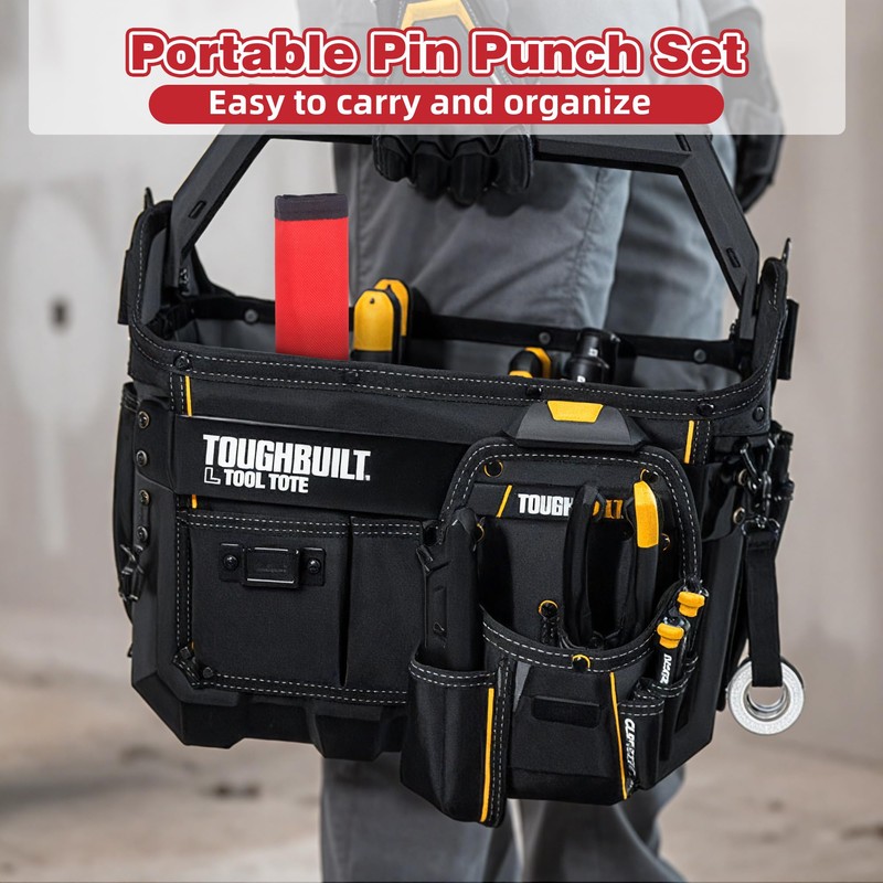 AIMUNOK 9-Piece Roll Pin Punch Set - Precision Steel Punches