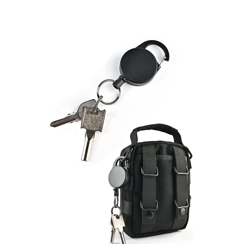 [YFFSFDC] Key Reel, Strong Reel Keychain, Wire, Reel, Reel Strap,