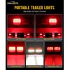 Partsam Wireless LED Trailer Light Kit Magnetic Towing Tail Light