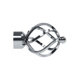 SPEEDY 28 mm Poles Apart Cage Finial, Pack of 2, Chrome