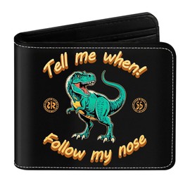 Kanfouaela Cool Blocking Leather Wallet for Boys & Teens, Ages 8-15 – Funny Bifold Design with Coin Pocket, ID Window & Wallet Card – Ideal for Boys, Sons, and Male Youth, Tyrannosaurus, Children &