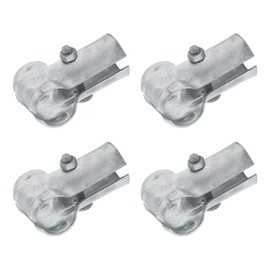 VIVIDA End Rail Clamps 1-5/8 Inch, Chain Link Fence Fittings, Panel T Connector for 1-5/8" OD Pipe, Galvanized Steel, 4 PCS