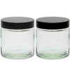mikken 2 x 120 ml Glass Cream Jars with Labels