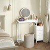YATINEY Small Vanity Desk Without Mirror, Makeup Vanity Table with