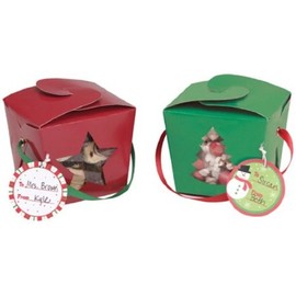 4-Count Pint Treat Pails, Red and Green