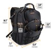66-Pockets Tool Bag, Heavy-Duty Jobsite back pack for electricians, construction,