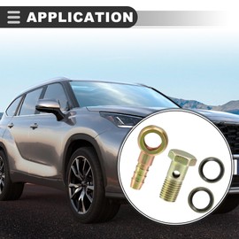 Motoforti Universal Banjo Bolt Washer Kit, Iron Copper, Bronze Tone, 1 Pcs