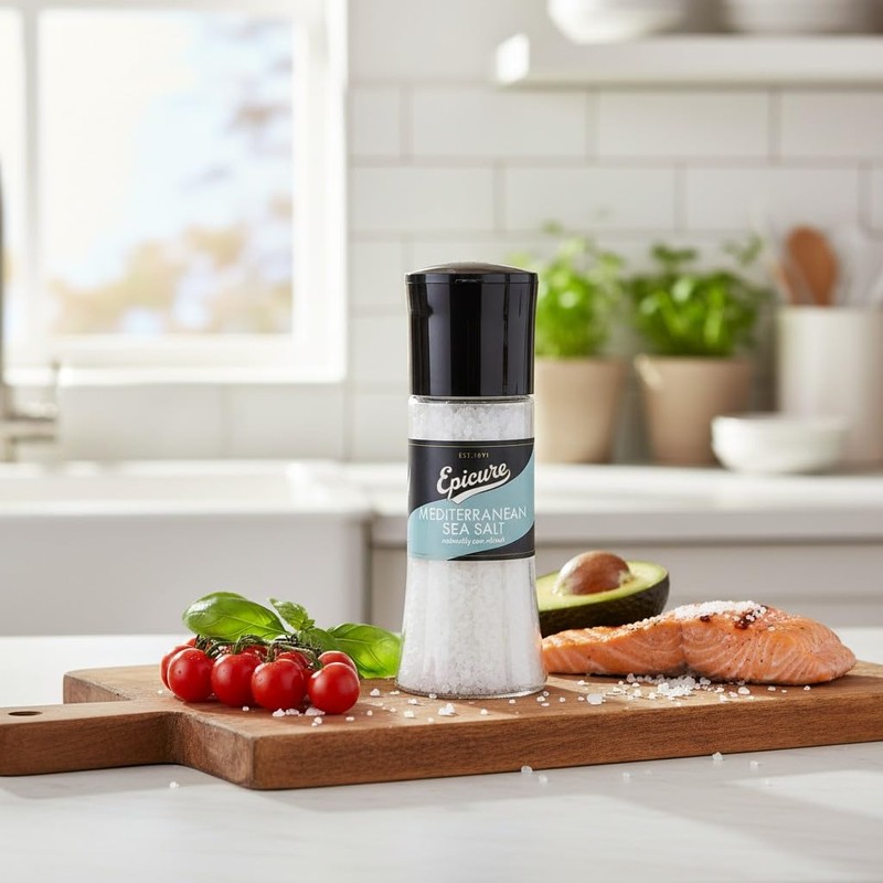 Epicure Mediterranean Sea Salt Freshly Ground Seasoning Grinders 270 g