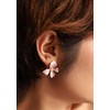 OJERRY Statement Pink Pastel Flower Stud Earrings for Women, Floral