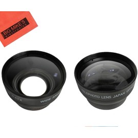 46mm 2.2X Telephoto Lens + 46mm 0.43x Wide Angle Lens with marco for Panasonic Lumix G VARIO 35-100mm f/4.0-5.6 ASPH MEGA O.I.S. Lens, G X Vario PZ 45-175mm f/4.0-5.6 Zoom OIS Lens, G 14mm f/2.5 ASPH II Lens, G Leica DG 15mm f/1.7 ASPH, G 20mm f/1.7 Asph