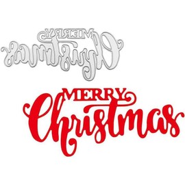 Merry Christmas Word Metal Die Cuts,Merry Christmas Stencils for DIY Scrapbooking Cards Photo Album Decorative Embossing Paper Dies for Scrapbooking Card Making (Merry Christmas D)