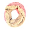 Double Layer Fishnet Faux Fur Infinity Loop Neck Scarf (Pink)